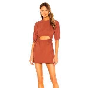 Lovers & Friends Langley Mini Dress Size S 100% Cotton Made in US 3/4 Sleeves